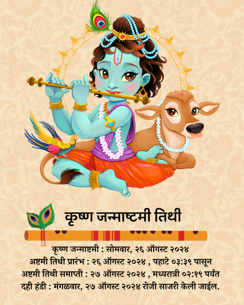 Janmashtami Date 2024 Time Shubh Muhurat marathi